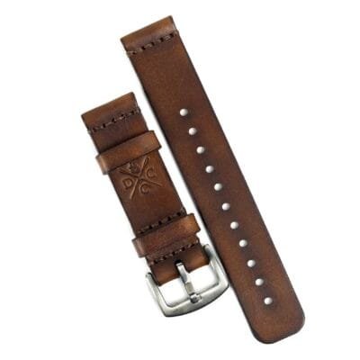 Pulseira de Couro Relógio Marrom