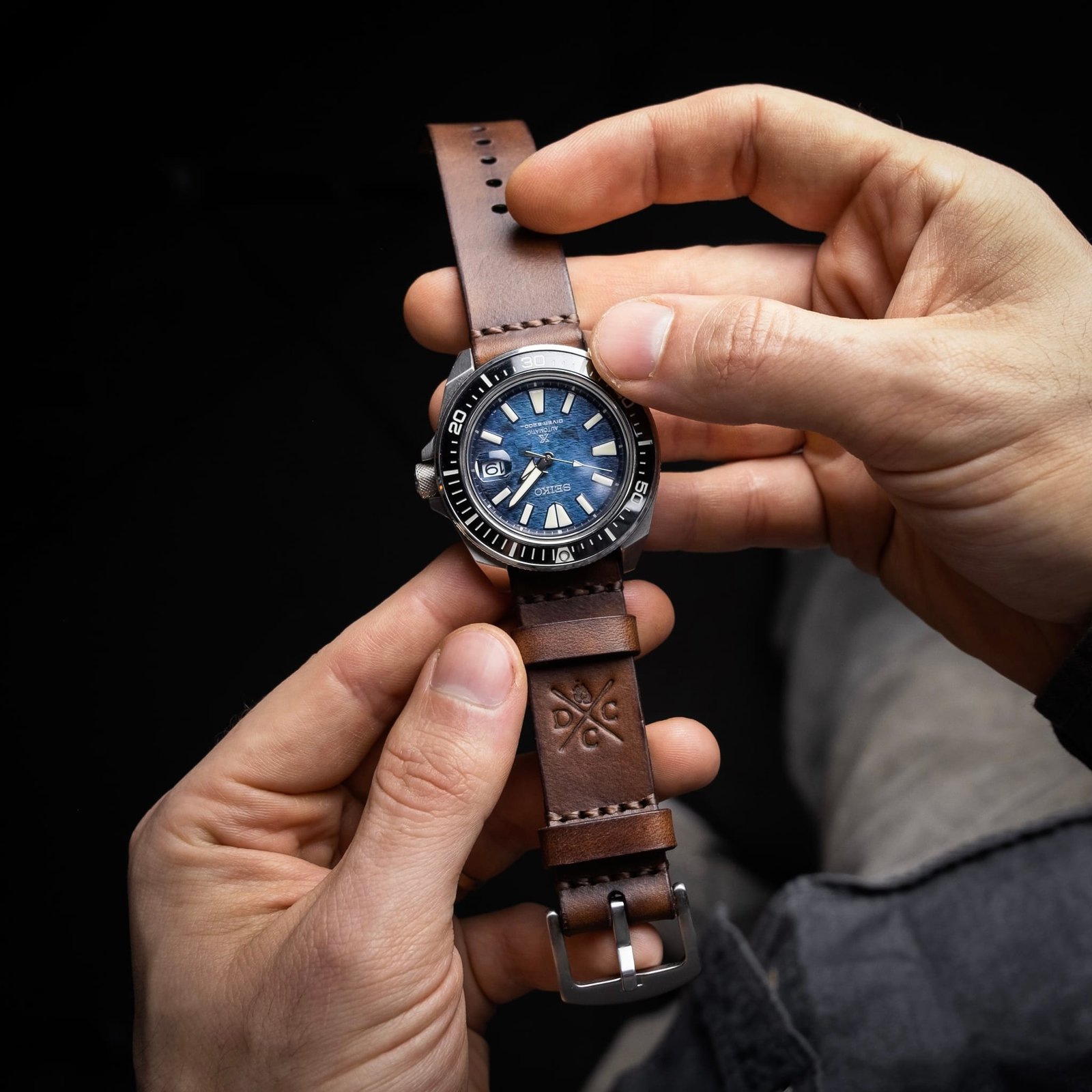 Pulseira de Couro Relógio Marrom - Imagem 7