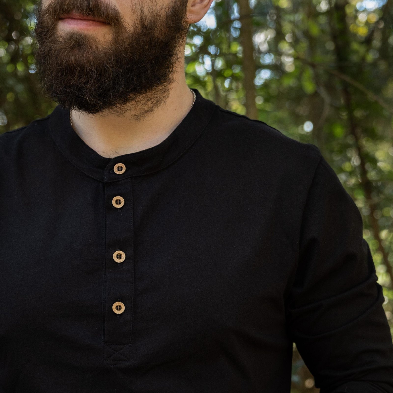 Camisa Colt Henley Manga Longa Preta - Imagem 4