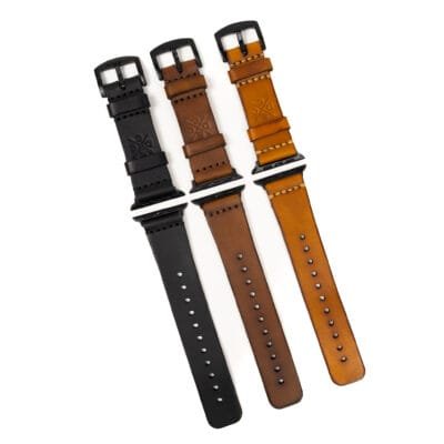 KIT 3 Pulseiras de Couro Apple Watch