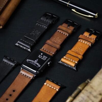 KIT 3 Pulseiras de Couro Apple Watch