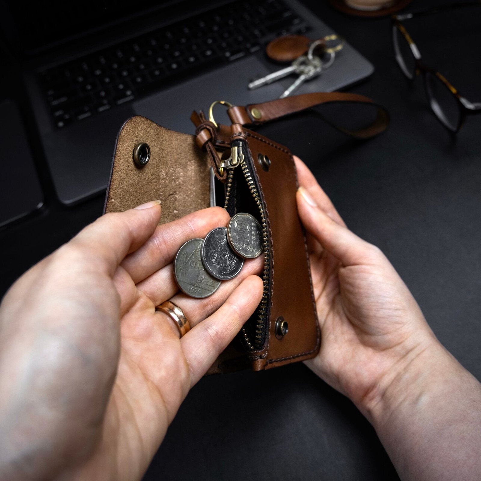 Carteira de Couro SARA Marrom - Imagem 8