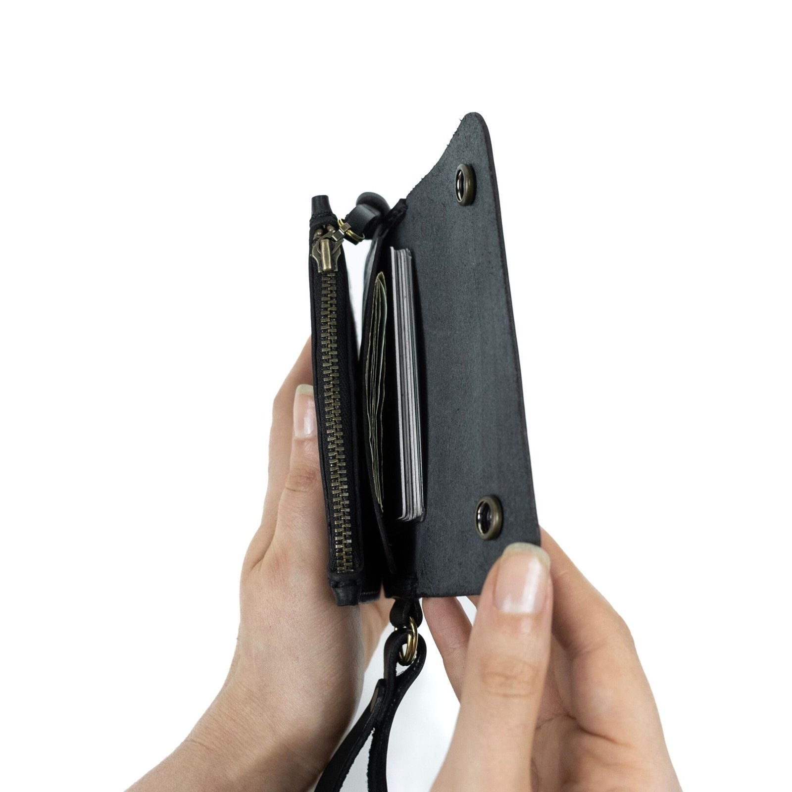 Carteira de Couro SARA Preta - Imagem 7