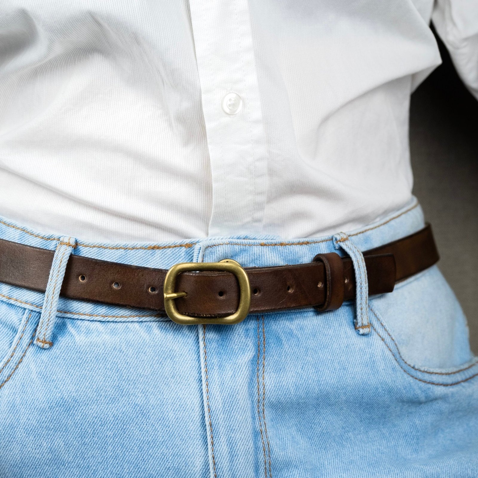 Cinto de Couro 1'' Marrom - Imagem 5