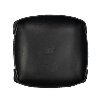 Organizador de Mesa em Couro Preto 