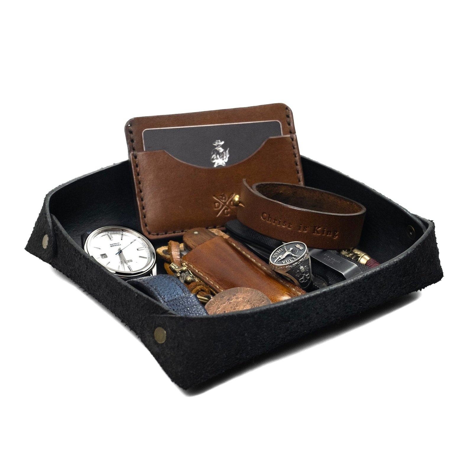 Organizador de Mesa em Couro Preto  - Imagem 3