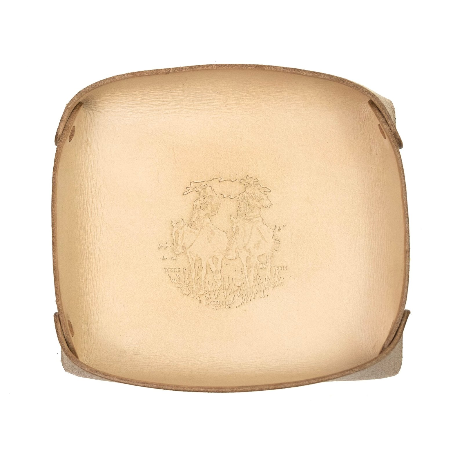 Organizador de Mesa em Couro Cru