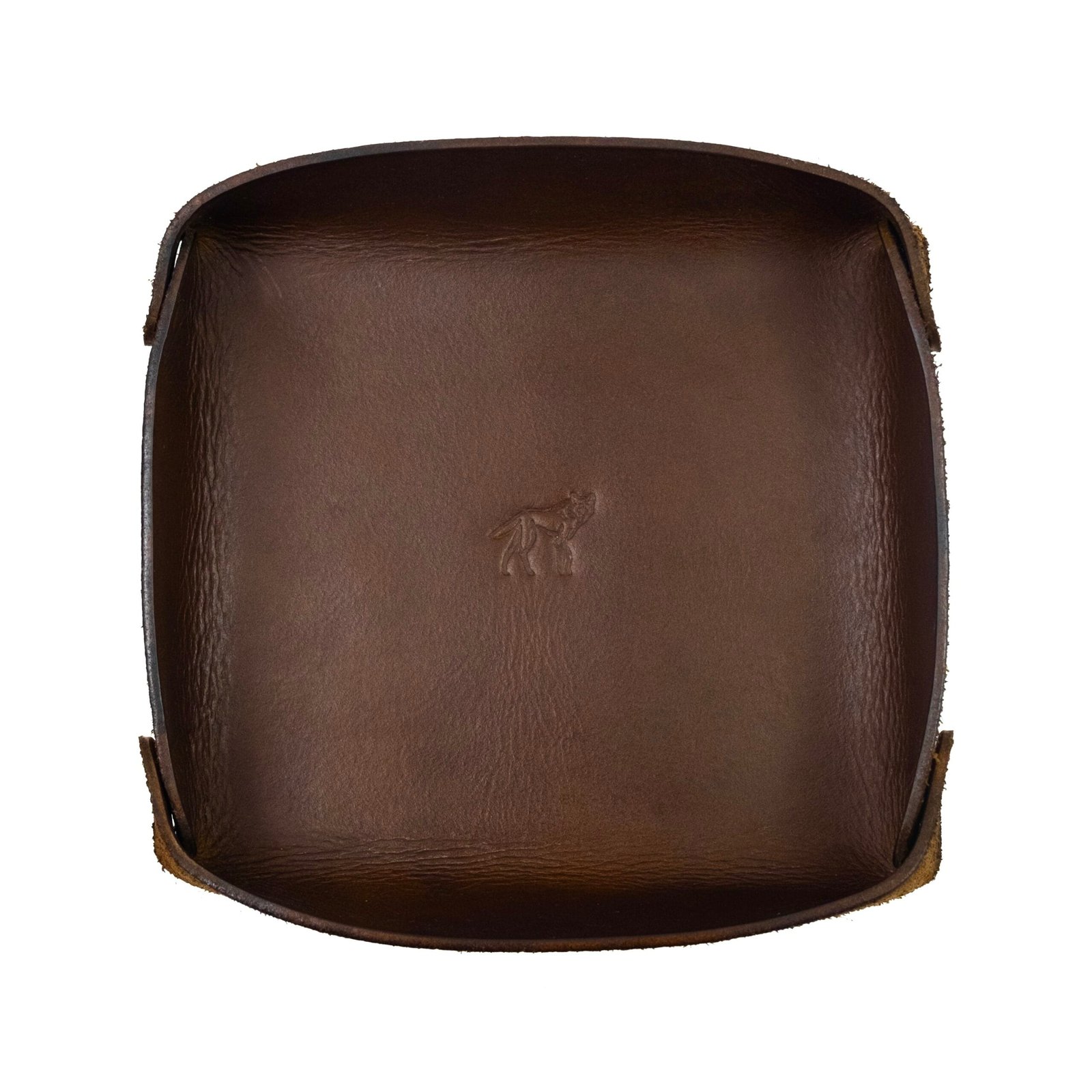 Organizador de Mesa em Couro Marrom 