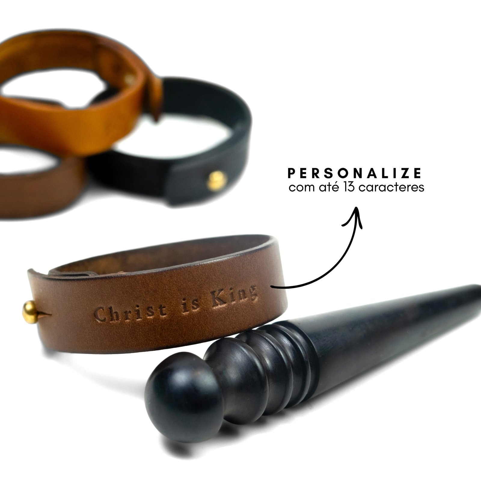 Bracelete de Couro Cru - Imagem 4