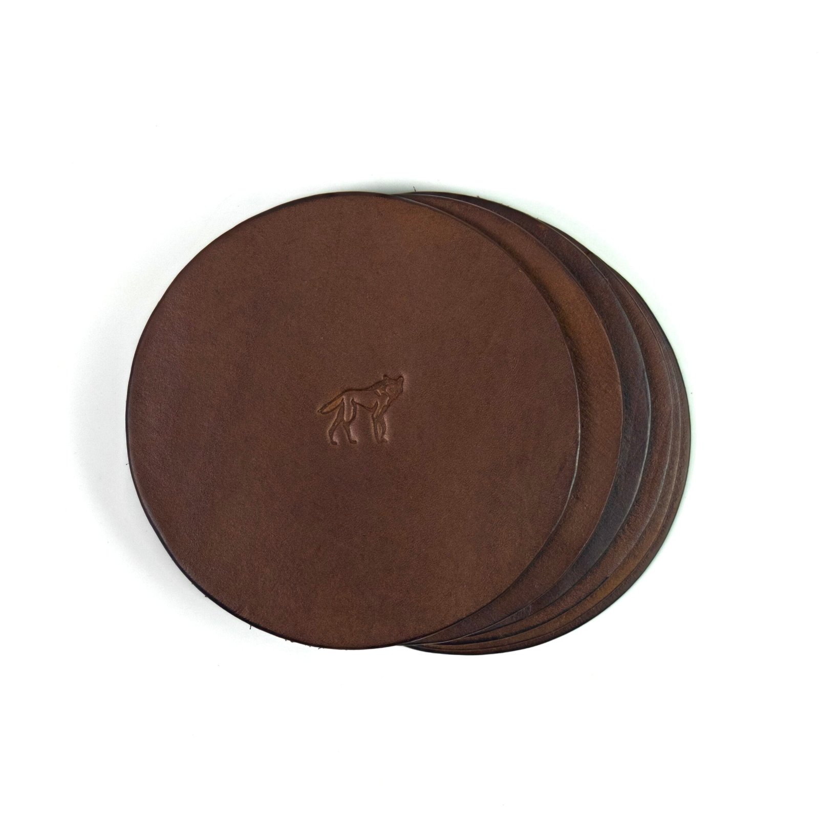 Kit Porta Copos de Couro Marrom - Imagem 7