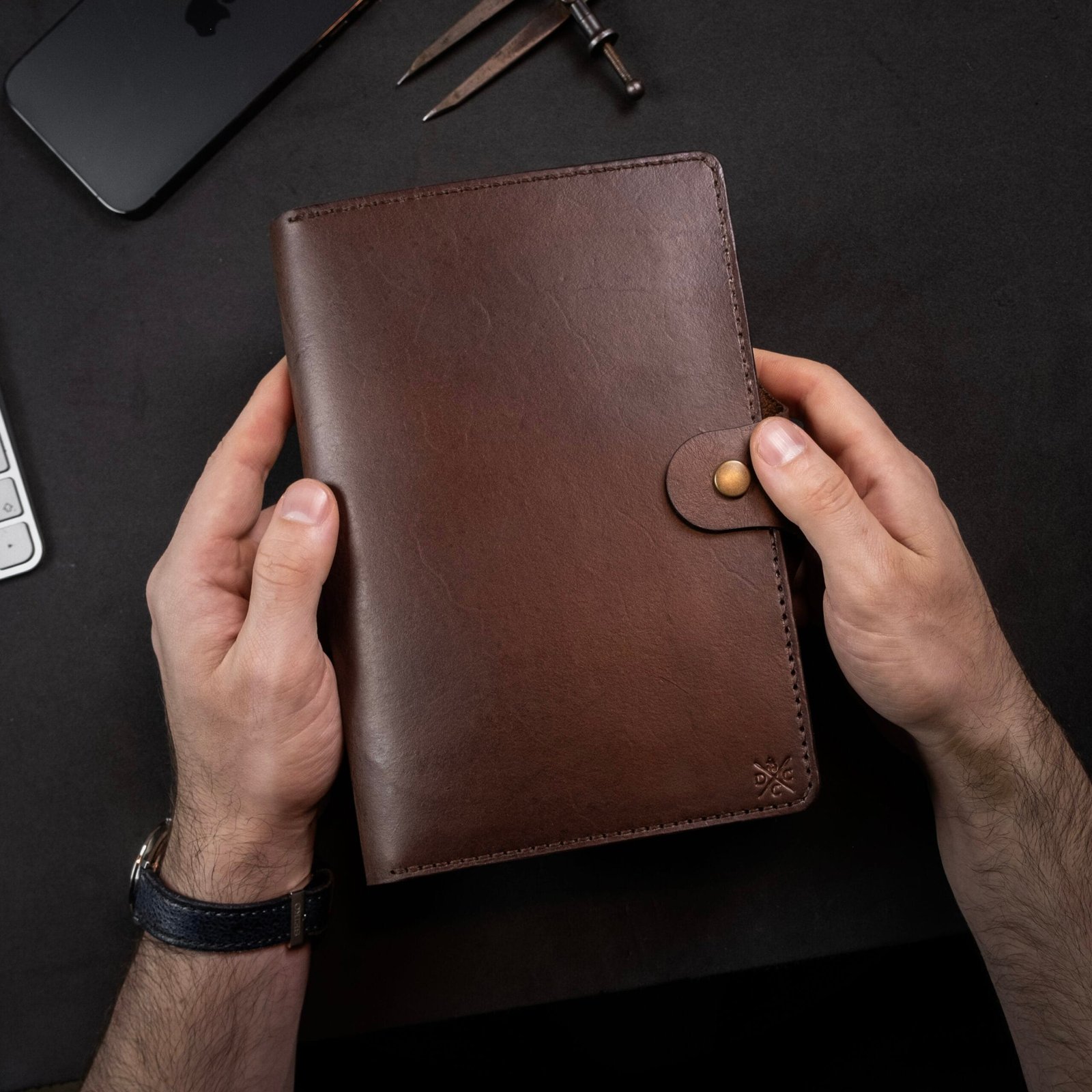 Case A5 Domus Couro Marrom - Imagem 7