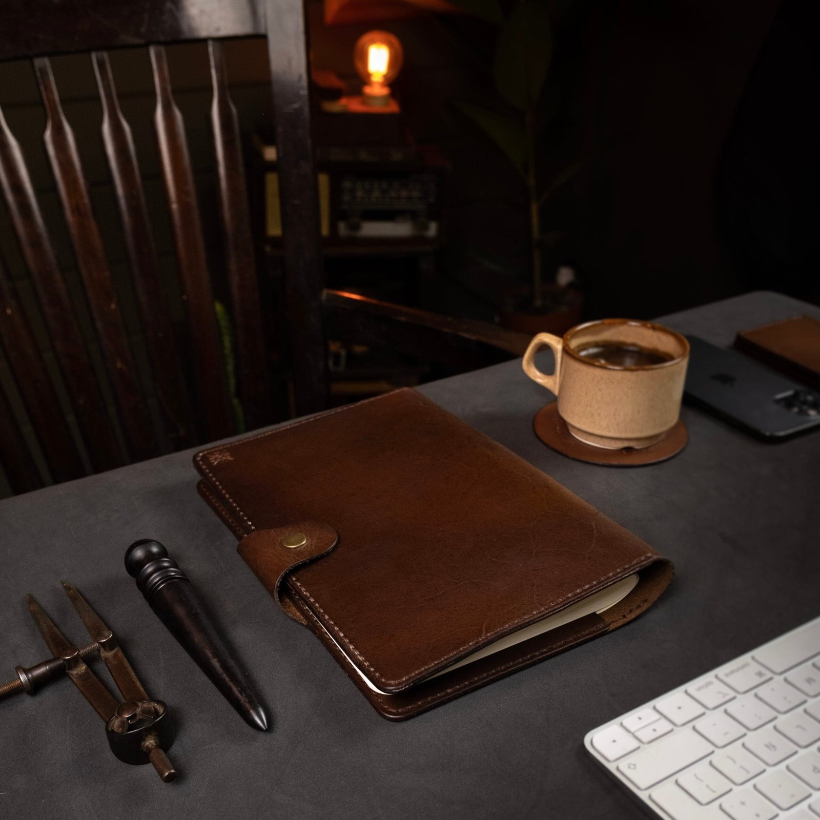 Case A5 Domus Couro Marrom - Imagem 8