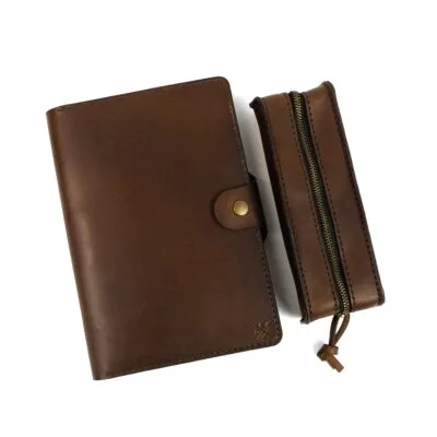 Kit Domus Couro Marrom