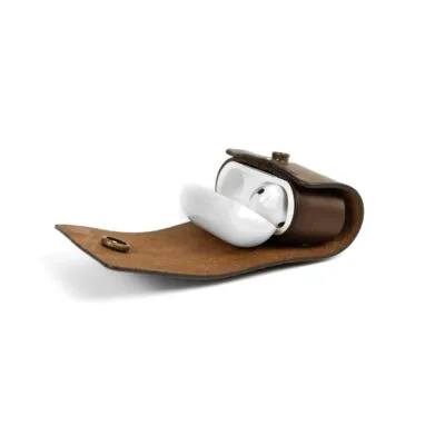 Capa de Couro AirPods Marrom