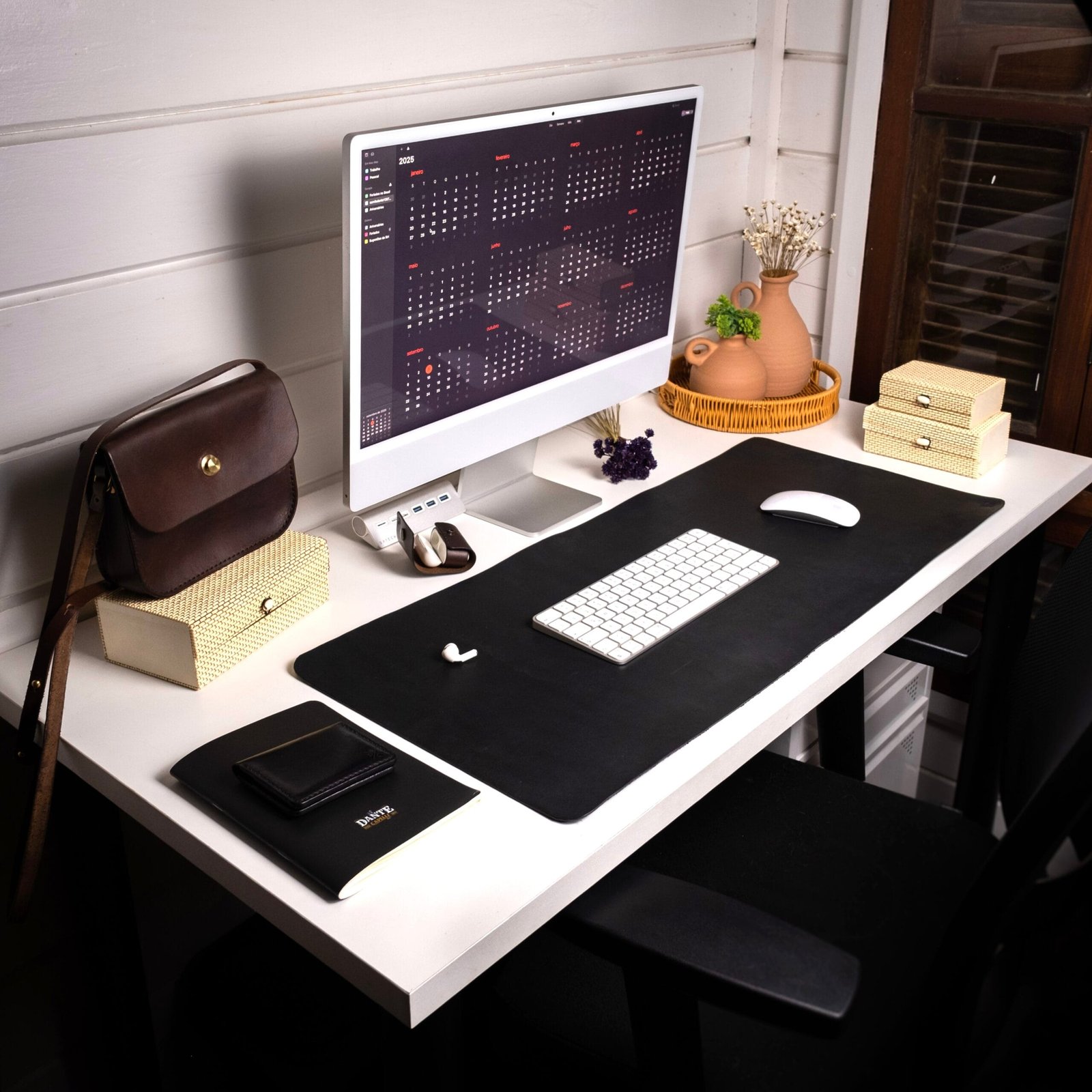 Desk Pad de Couro Preto - Imagem 5