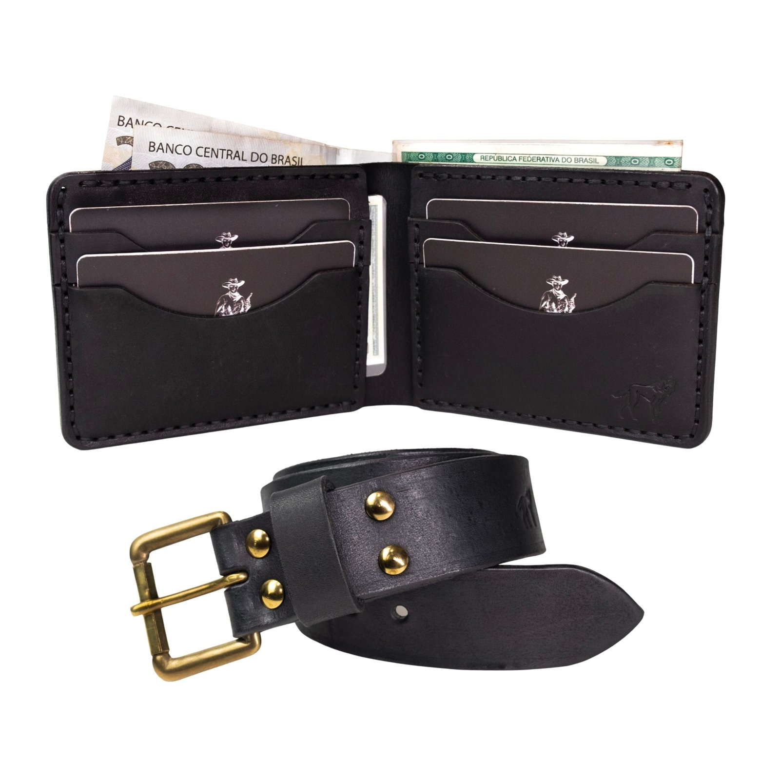 KIT Carteira Bifold No.7 + Cinto • Preto - Imagem 9