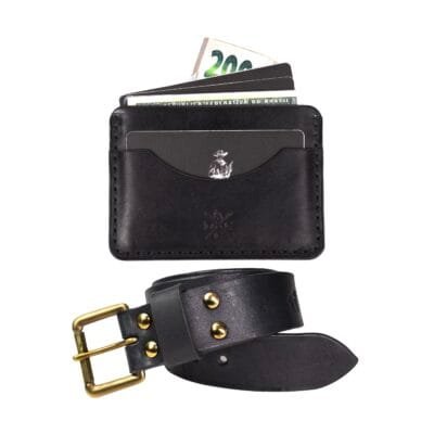 KIT Carteira Minimalista No.3 + Cinto • Preto