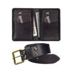 KIT Carteira Vertical No.6 + Cinto • Preto