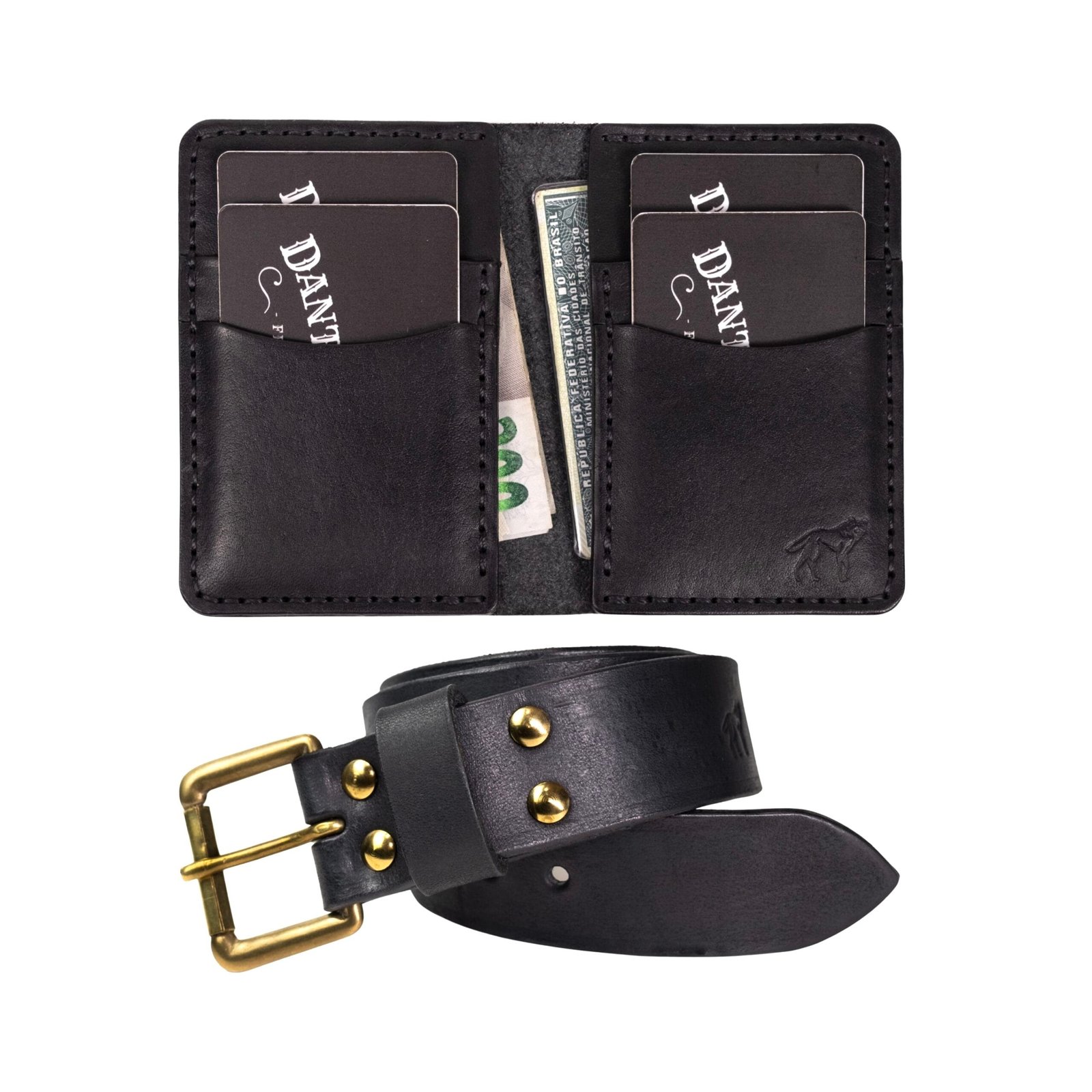 KIT Carteira Vertical No.6 + Cinto • Preto - Imagem 8