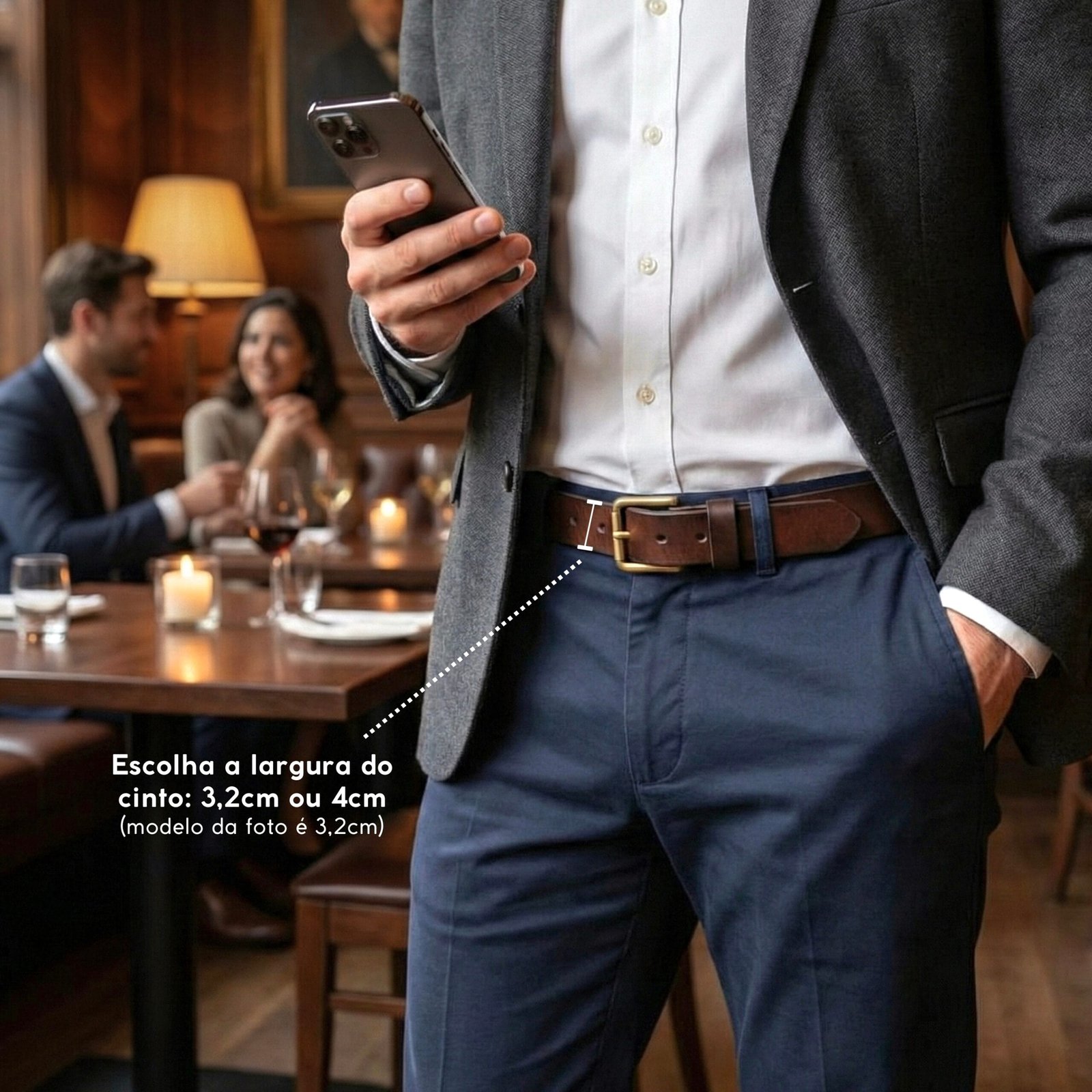 KIT Carteira Minimalista No.3 + Cinto • Marrom - Imagem 4