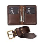 KIT Carteira Vertical No.6 + Cinto • Marrom