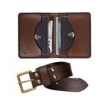 KIT Carteira No.22 + Cinto • Marrom