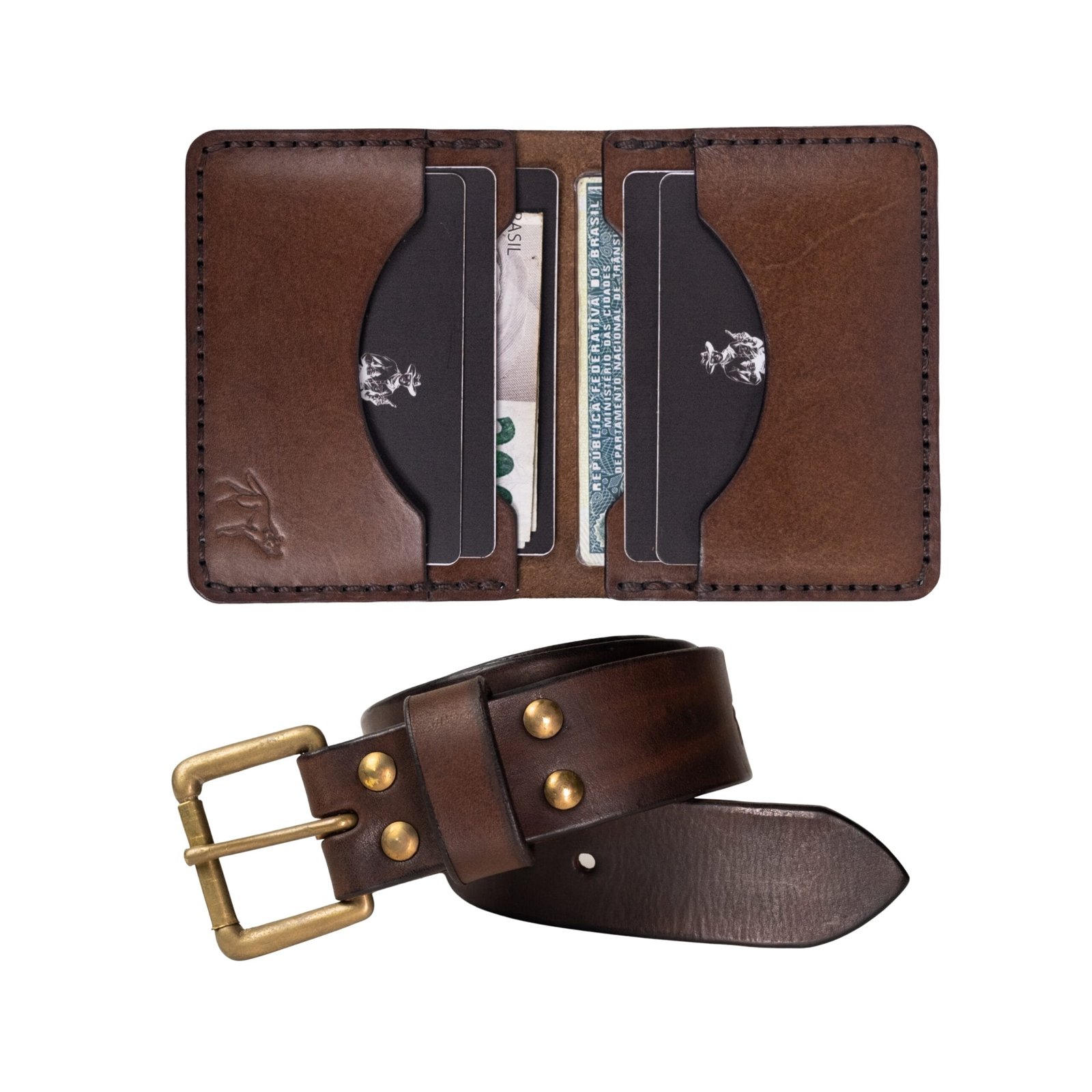KIT Carteira No.22 + Cinto • Marrom - Imagem 8