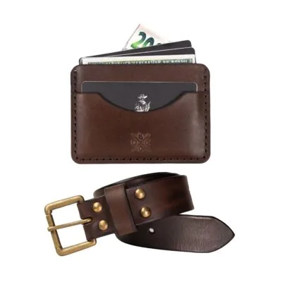 KIT Carteira Minimalista No.3 + Cinto • Marrom
