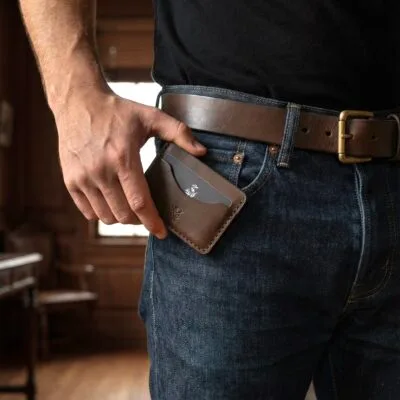 KIT Carteira Minimalista No.3 + Cinto • Marrom