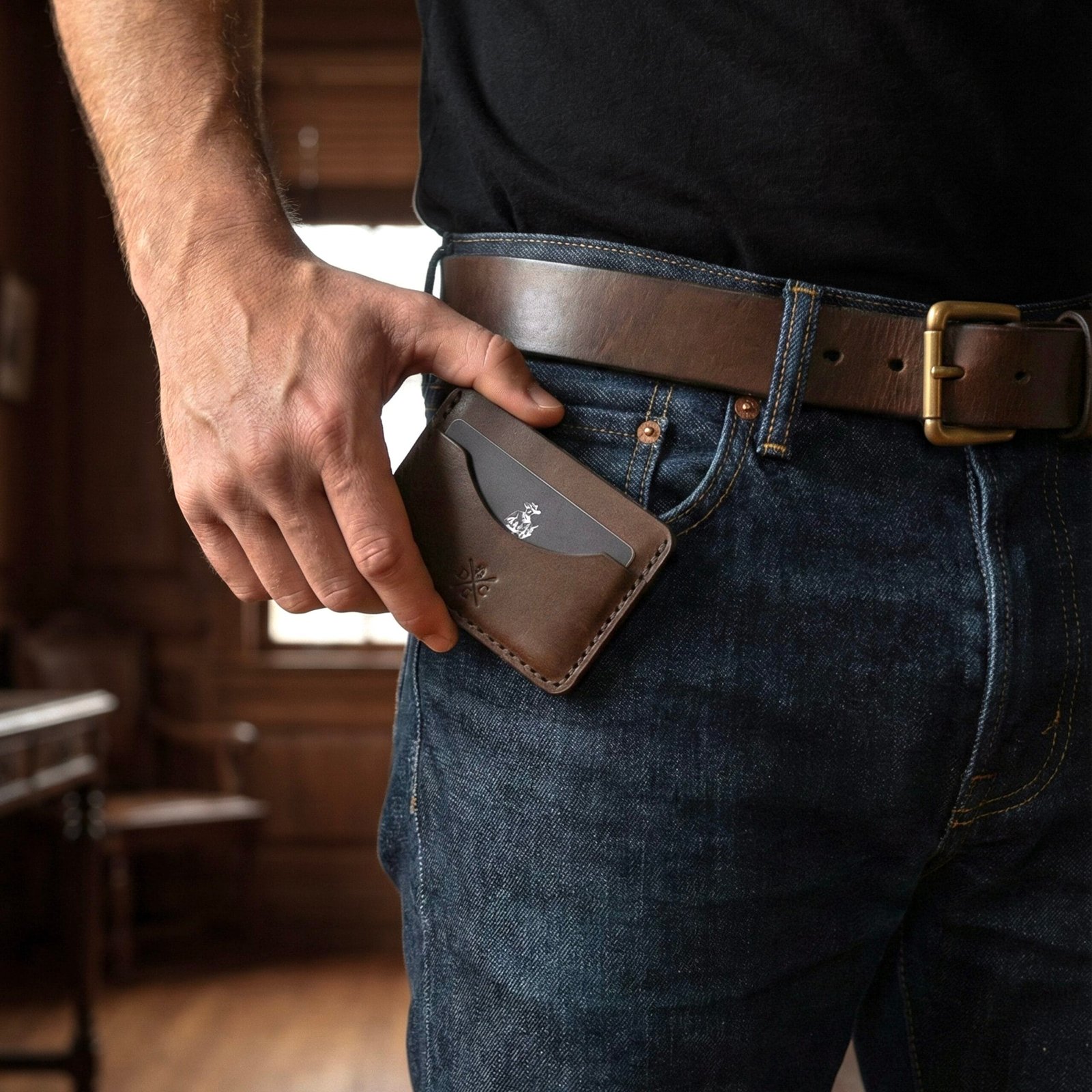 KIT Carteira Minimalista No.3 + Cinto • Marrom - Imagem 2