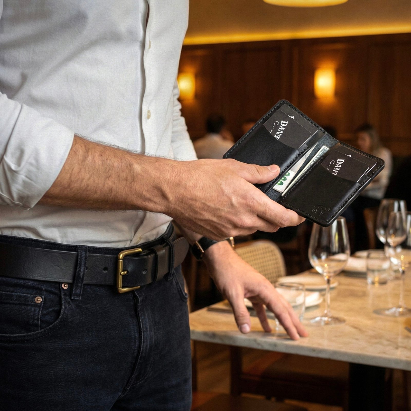 KIT Carteira Vertical No.6 + Cinto • Preto - Imagem 2