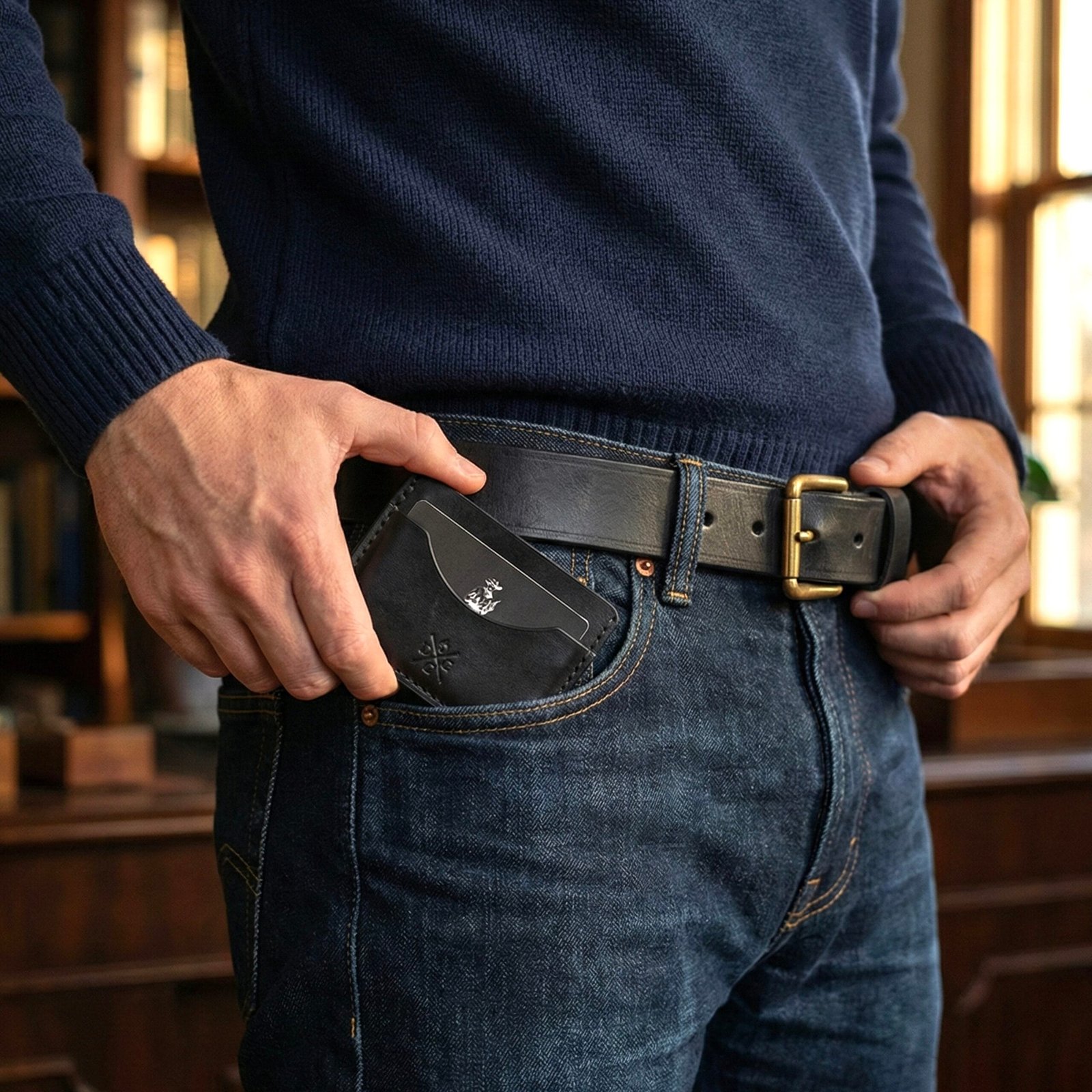 KIT Carteira Minimalista No.3 + Cinto • Preto - Imagem 2