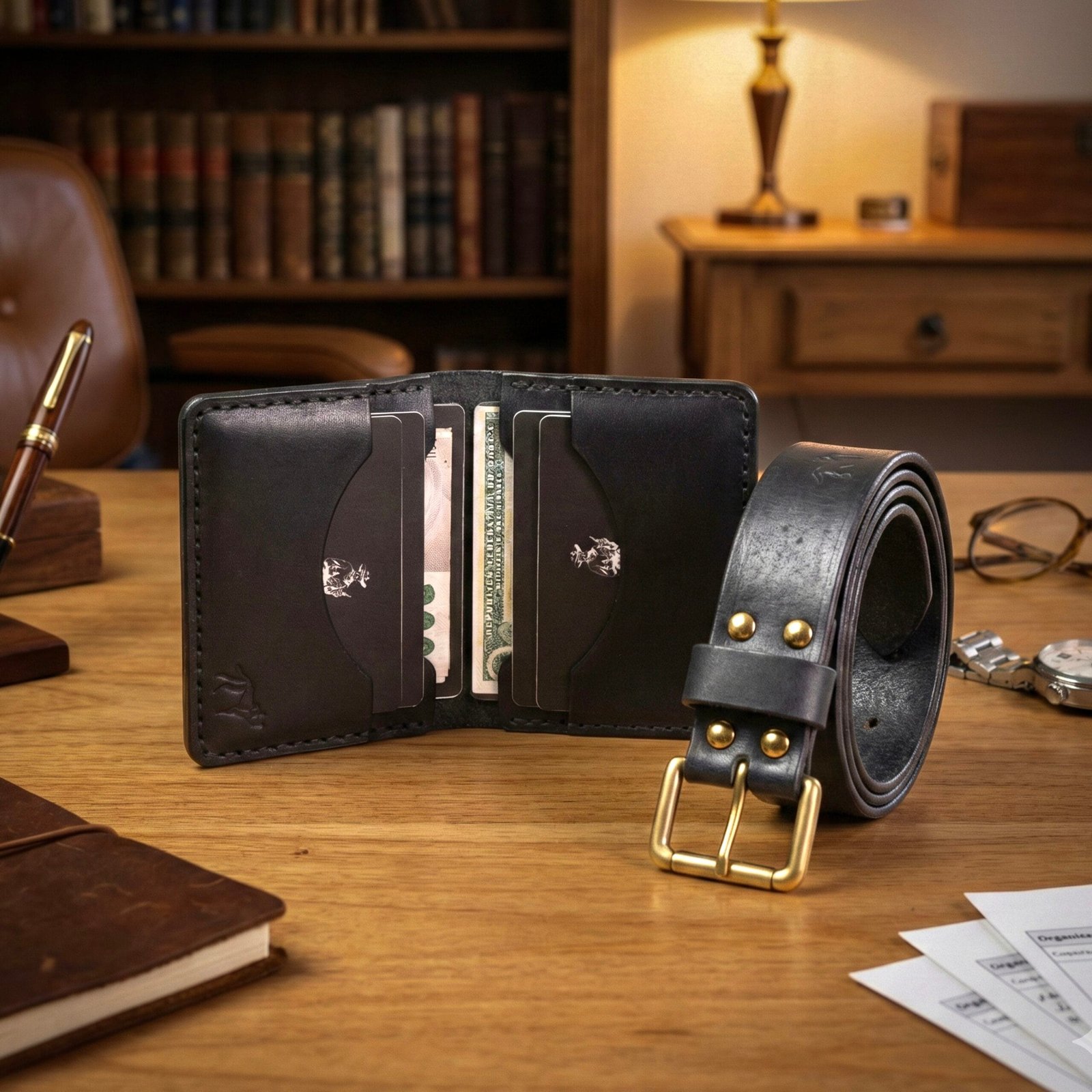 KIT Carteira No.22 + Cinto • Preto - Imagem 4