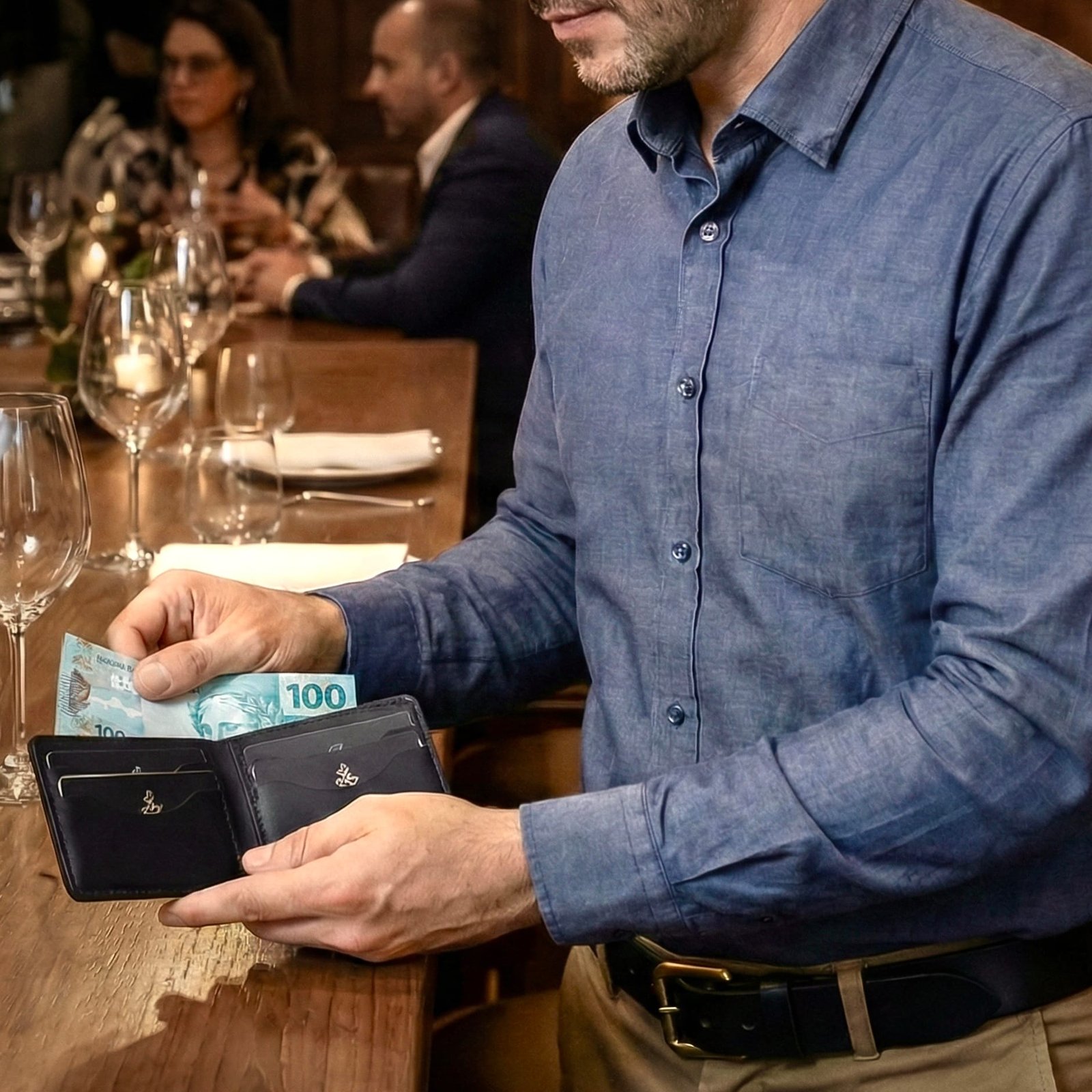 KIT Carteira Bifold No.7 + Cinto • Preto - Imagem 2